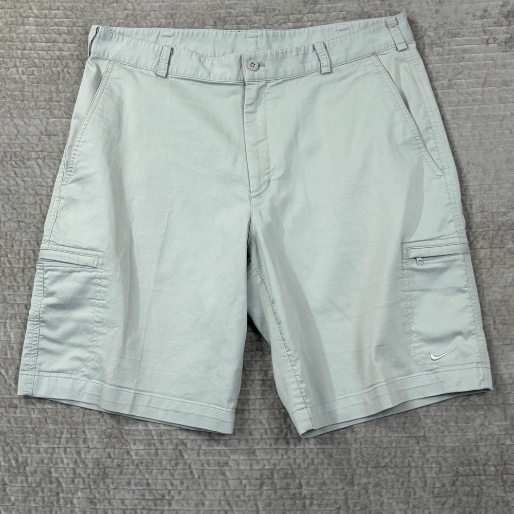 Nike Golf Dri-FIT Cargo Shorts Mens 36 Light Gray Performance Golfing Shorts‎